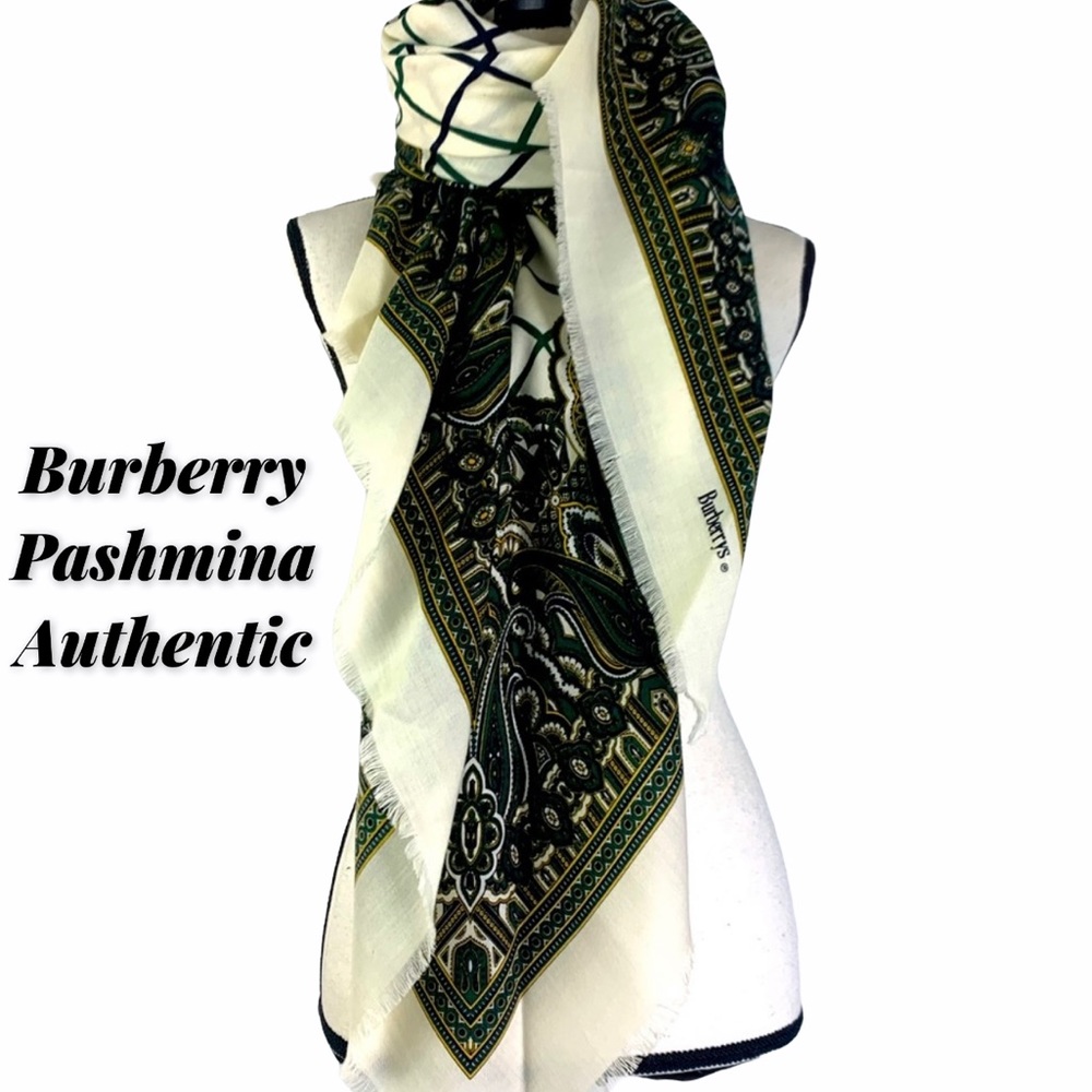 Vintage Burberry Paisley Pashmina EUC